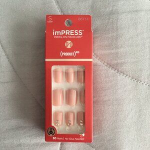 Brand New KISS imPRESS Press-On Manicure – Soft Pink (PRODUCT)RED Set